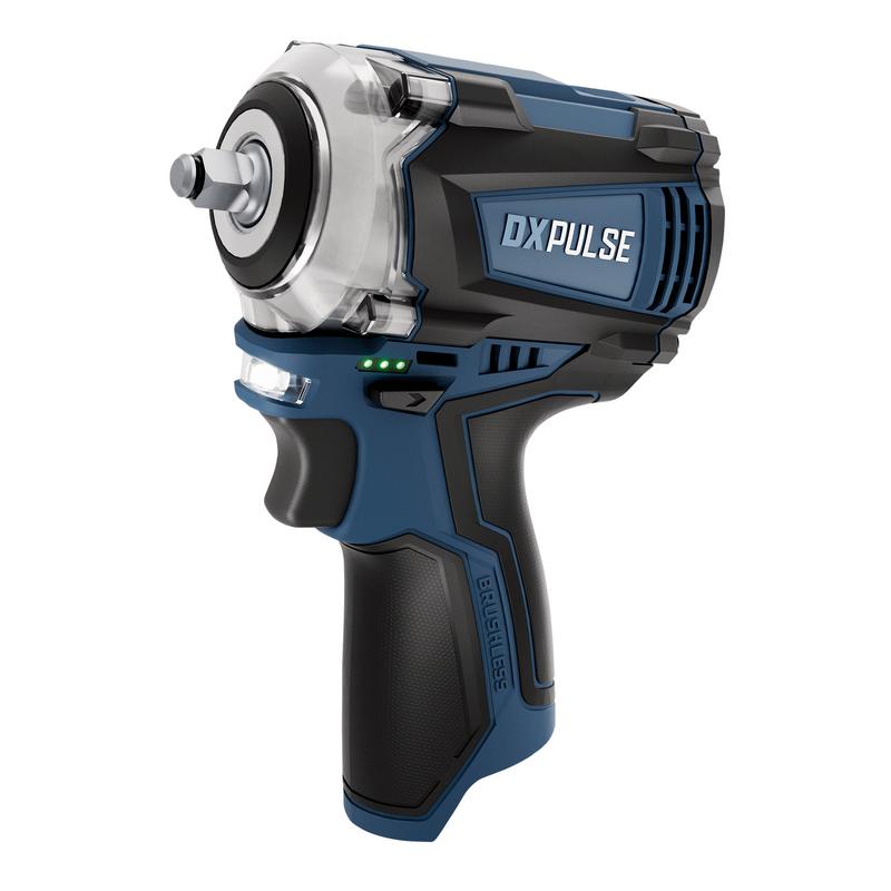 DXPULSE 12V BRUSHLESS IMPACT WRENCH, 3/8" SQ. DR., 250NM (SOLD BARE)