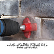 Armeg Tri - Cut Round Cutter c/w SDS Plus Drive Adaptor - Tool Monster