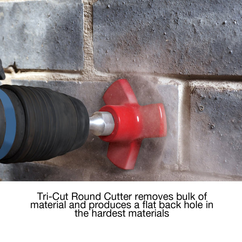 Armeg Tri - Cut Round Cutter c/w SDS Plus Drive Adaptor - Tool Monster