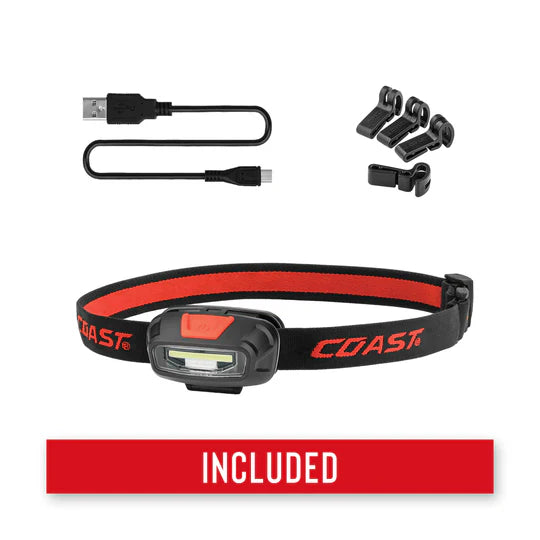 Coast FL13R - Rechargeable Dual Colour C.O.B Utility Beam Head Torch
