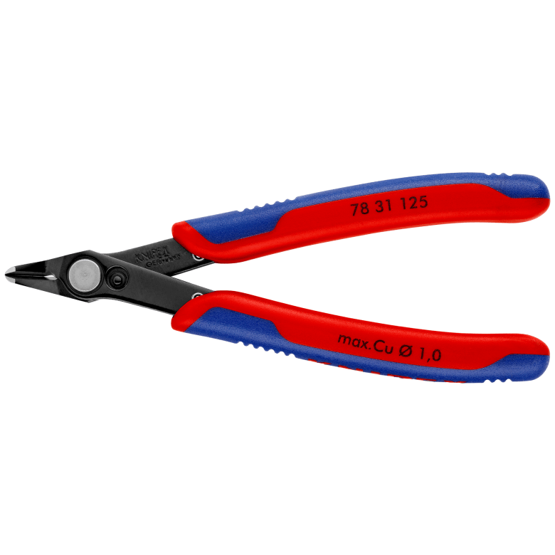 Knipex Electronic Super Knips® with multi - component grips burnished 125 mm cutting edges without bevel - Tool Monster