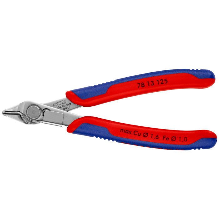 Knipex Electronic Super Knips® with multi-component grips polished 125 mm cutting edges without bevel
