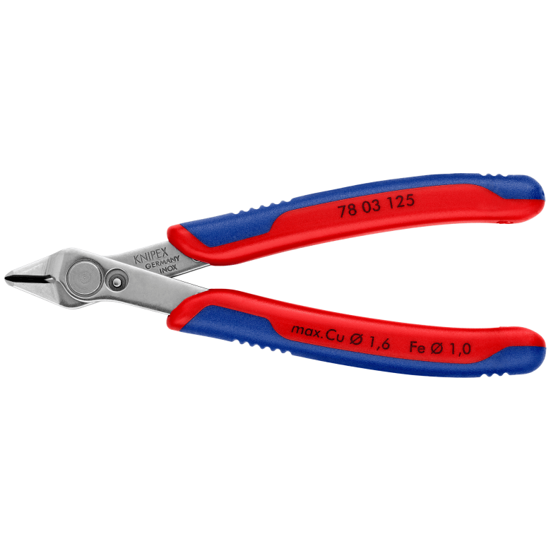 Knipex Electronic Super Knips® with multi - component grips polished 125 mm cutting edges without bevel - Tool Monster