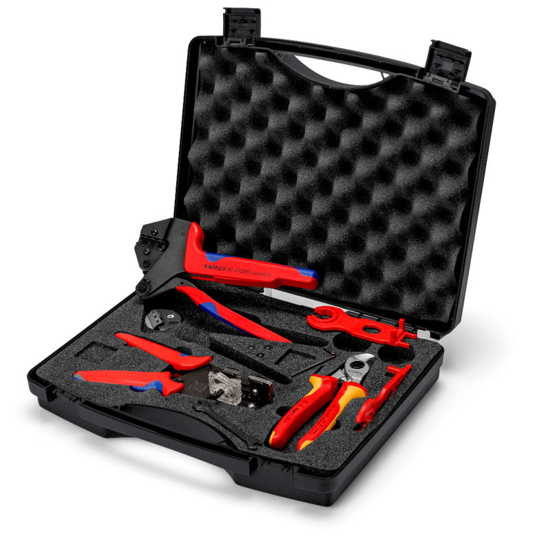 Knipex Photovoltaics kit for solar cable connectors MC4 (Multi - Contact) 7 parts - Tool Monster
