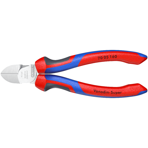 Knipex 14 22 160 Diagonal Insulation Strippers – 6.3 Inch, Long Cutter, High Leverage, Precision Stripping Holes 1.5 & 2.5 Mm²