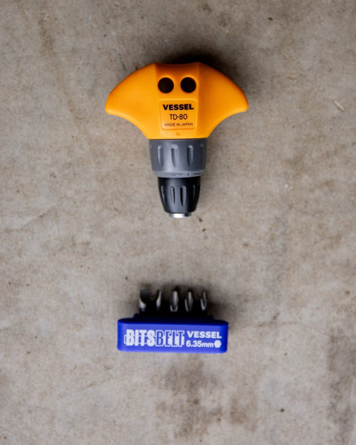 Vessel T - Bar Ratchet Screwdriver No.TD - 80(w/ 5 bits) - Tool Monster