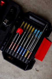 Vessel 16 - Piece Gosai Bit Set with 220USB Rechargeable Ball Grip Screwdriver - Tool Monster