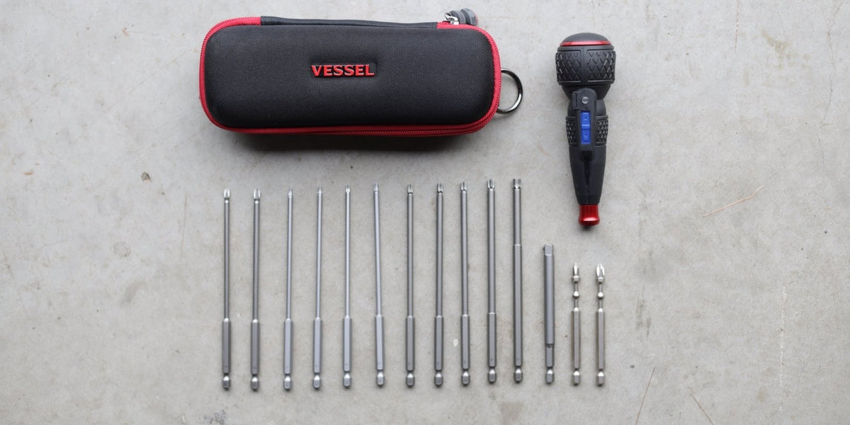 Vessel 220USB Rechargeable Ball Grip Screwdriver Kit – 14-Piece