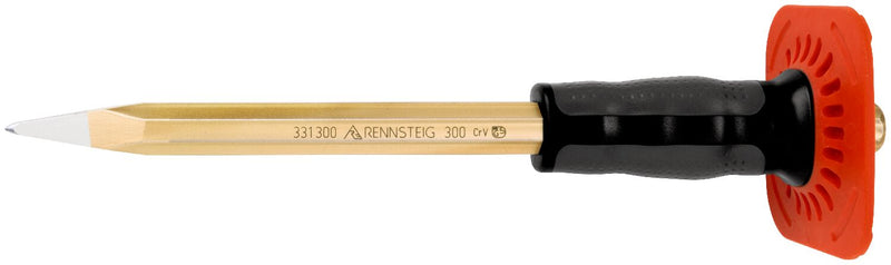 Pointed chisel with handguard DIY 350 mm, octagonal 18 mm, painted