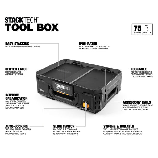 ToughBuilt StackTech Tool Box TB - B1 - B - 30 - Tool Monster