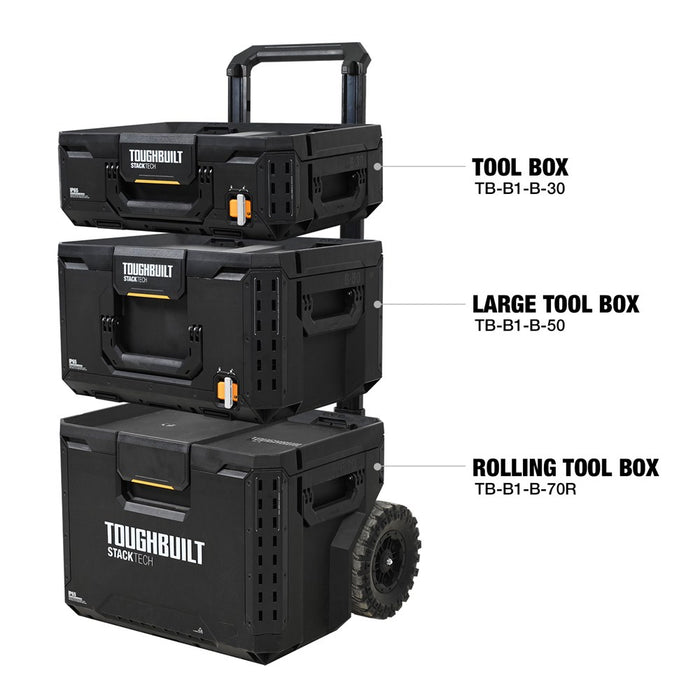 Toughbuilt StackTech 3PC Rolling Tool Box Set TB-B1S3-B-70R