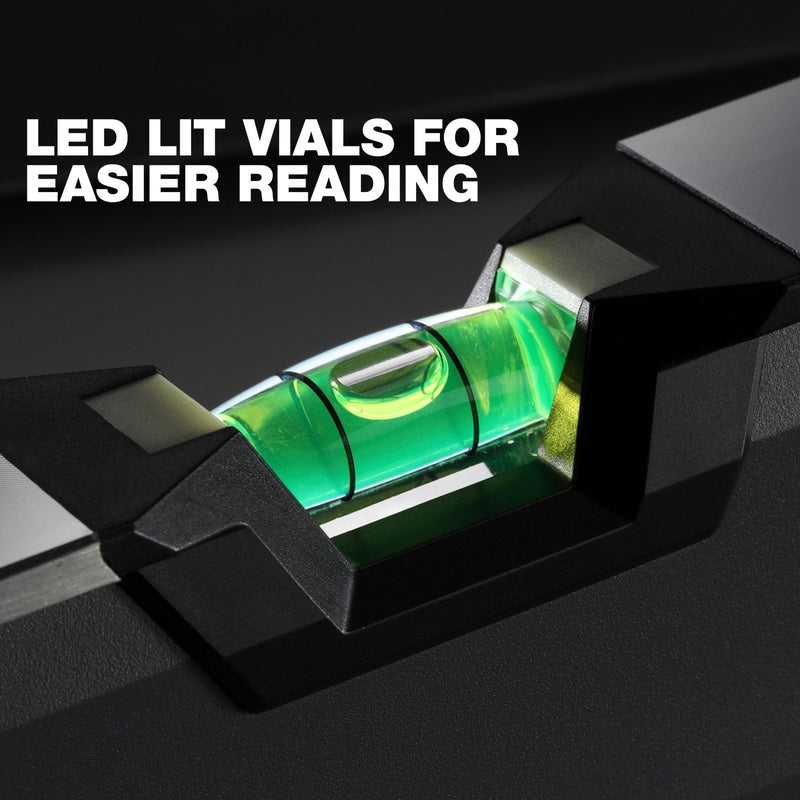 ToughBuilt TB - H2 - L - 48LH - M 48 - in (120cm) Lighted Magnetic Box Level - Tool Monster