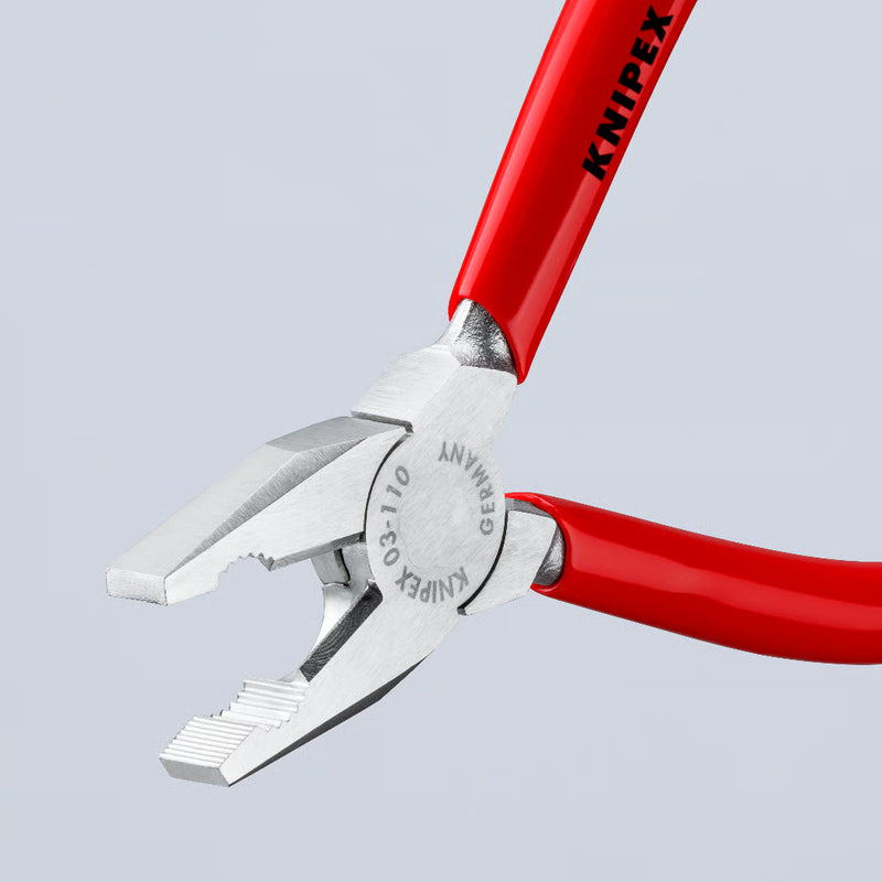 KNIPEX 03 03 110 Mini Combination Pliers plastic coated chrome-plated 110 mm