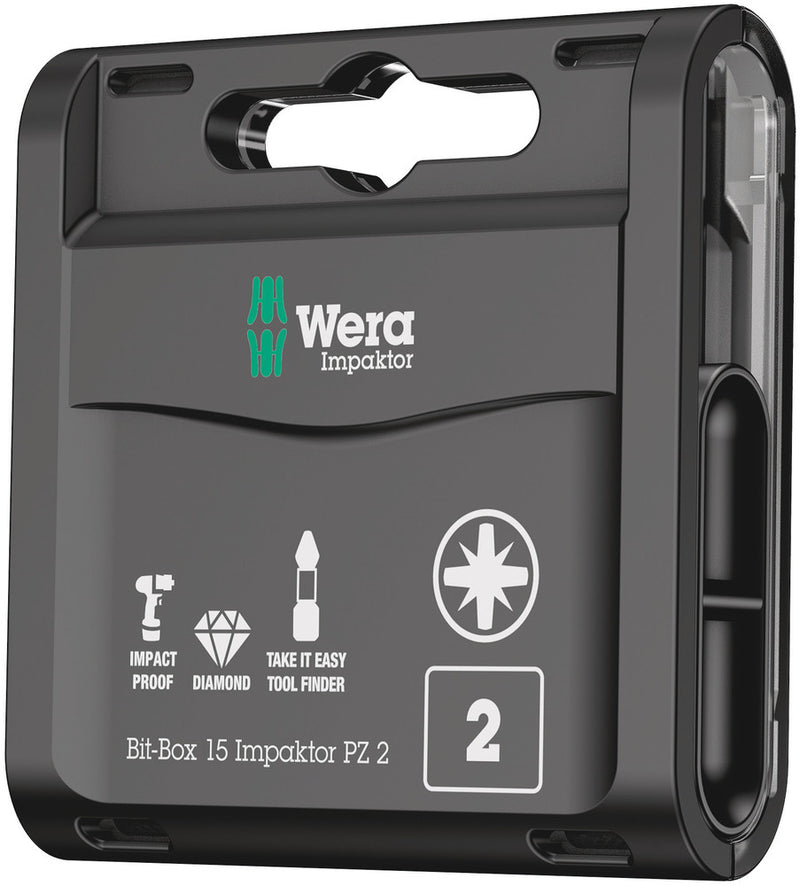 Wera Bit-Box 15 Impaktor PZ, PZ 2 x 25 mm, 15 pieces (05057763001)