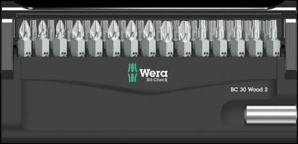 Wera Bit-Check 30 Wood 2 SB, 30 pieces