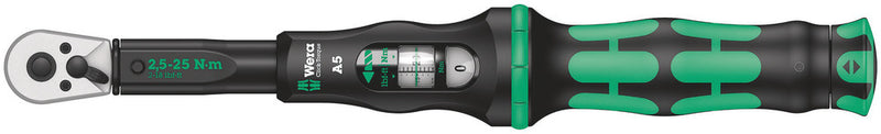 Wera Click-Torque A 5 torque wrench with reversible ratchet, 2.5-25 Nm, 1/4" x 2.5-25 Nm (05075604001)