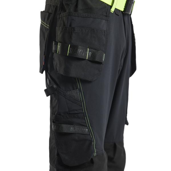 Blaklader Black/Yellow Hi-Viz Craftsman Trousers 4-way Stretch