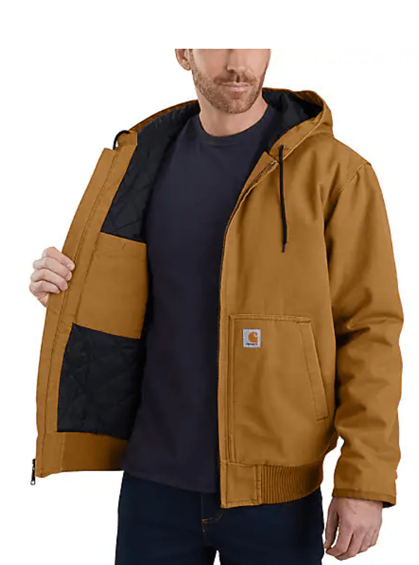 Carhartt Loose Fit Washed Duck Insulated Active Jacket - 3 Warmest Rating - Tool Monster