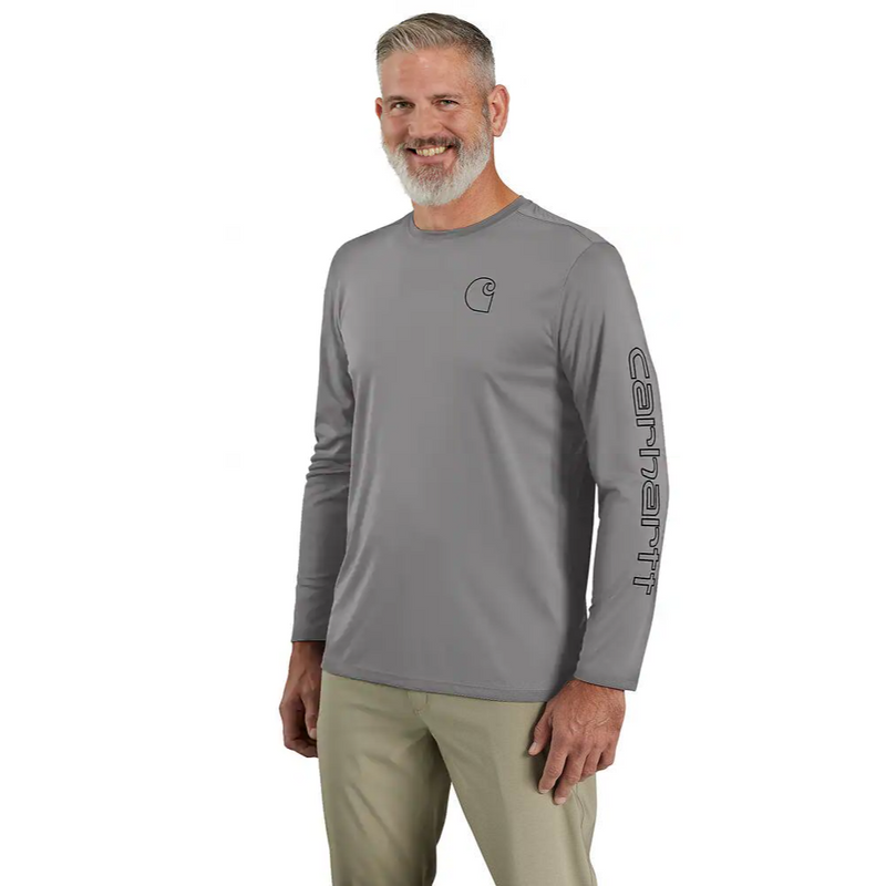 Carhartt Men's Force Sun Defender Relaxed Long Sleeve Logo T-Shirt