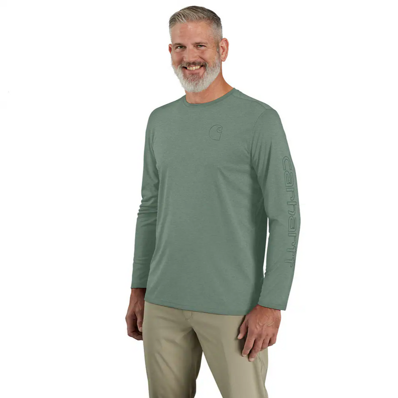 Carhartt Men's Force Sun Defender Relaxed Long Sleeve Logo T-Shirt