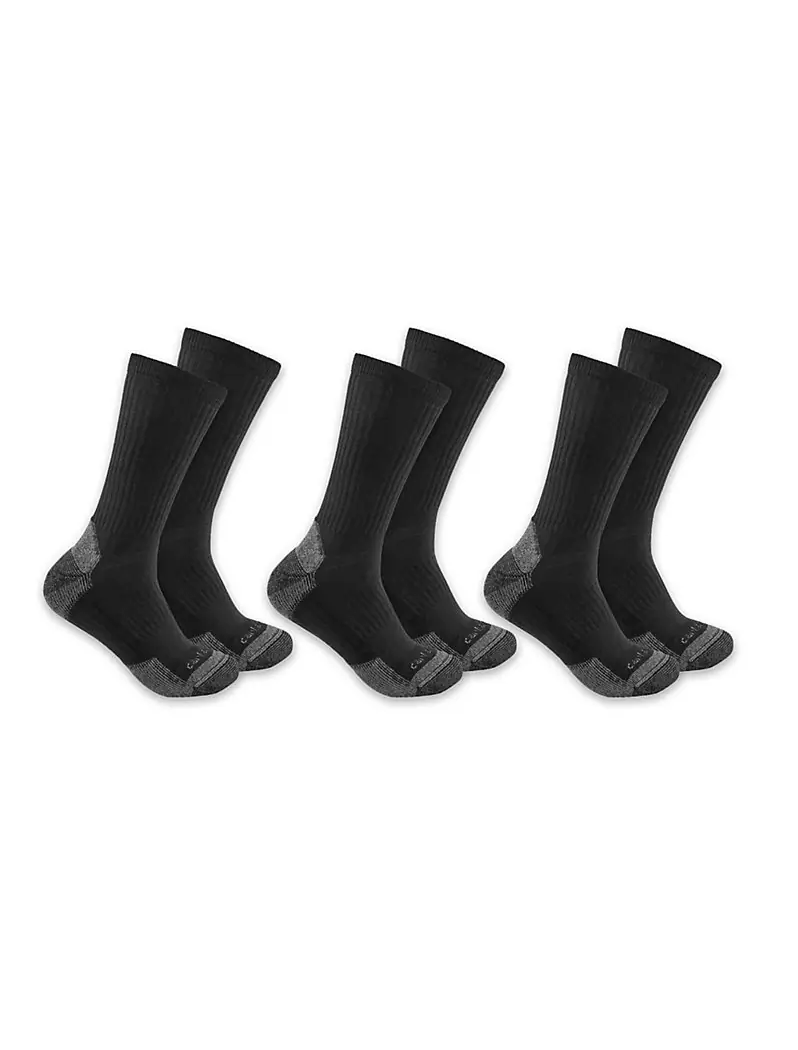 Carhartt® Midweight Cotton Blend Crew Sock 3 Pairs - Tool Monster
