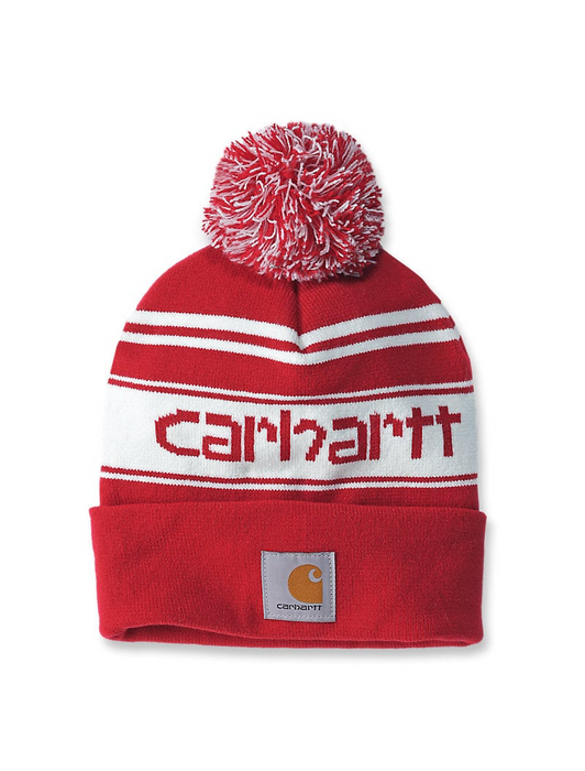 Carhartt Knit Pom-Pom Cuffed Logo Beanie