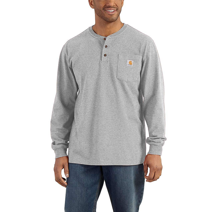 Carhartt® Loose Fit Heavyweight Long-Sleeve Pocket Henley T-Shirt