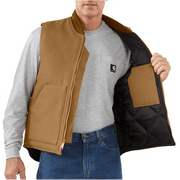 Carhartt Relaxed Fit Firm Duck Insulated Rib Collar Vest - Tool Monster