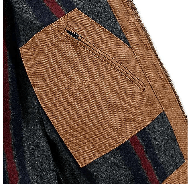 Carhartt duck detroit sales jacket blanket lined