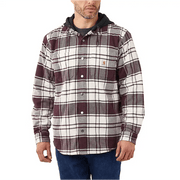 Carhartt Rugged Flex™ Relaxed Fit Flannel Fleece Lined Hooded Shirt Jacket - Tool Monster