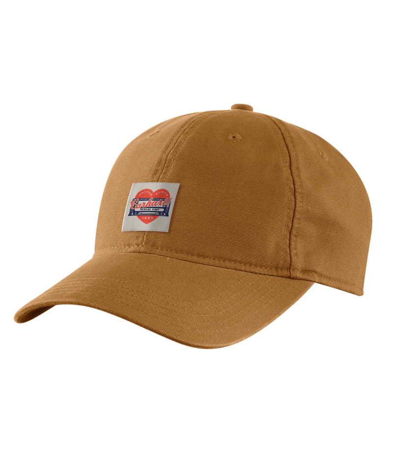 Heart Patch Canvas Cap - Carhartt Brown