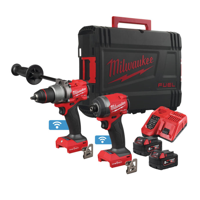 Milwaukee M18ONEPP2A3-502X **New Gen** 18V FUEL ONE-KEY Twin Pack (2 x 5.0Ah Li-ion batts)