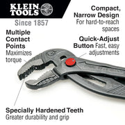Klein Tools Quick - Adjust Klaw™ Pump Pliers, 10 - Inch - Tool Monster