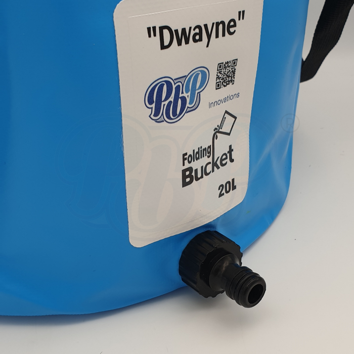 PlumbPal 'Dwayne' Folding Bucket [20L with Quick Hose Connector]