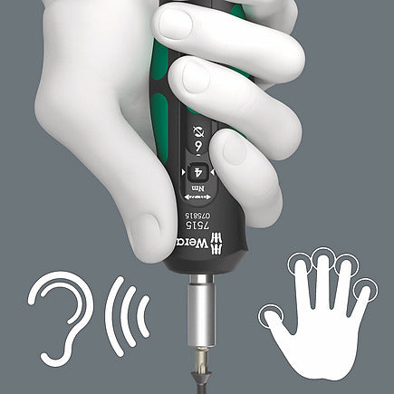Wera Tools 05075815001 7515 Kraftform Safe-Torque Speed Torque screwdriver, 2-6 Nm