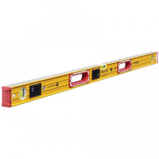 Stabila 17393 196 - 2 LED Illuminated Spirit Level 3 Vial 122Cm - Tool Monster