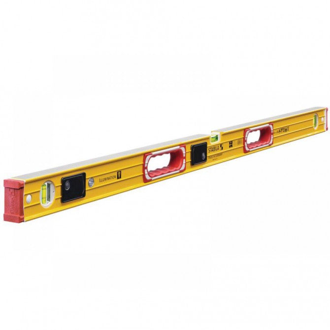 Stabila 17393 196-2 LED Illuminated Spirit Level 3 Vial 122Cm