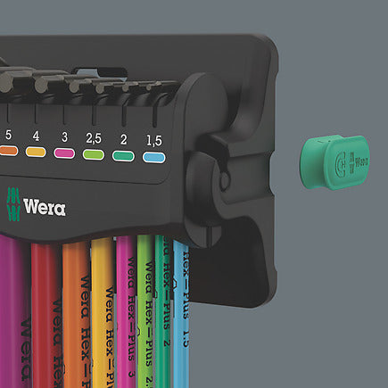 Wera 950/9 Hex-Plus Multicolour 3 L-key set, metric, BlackLaser, 10 pieces