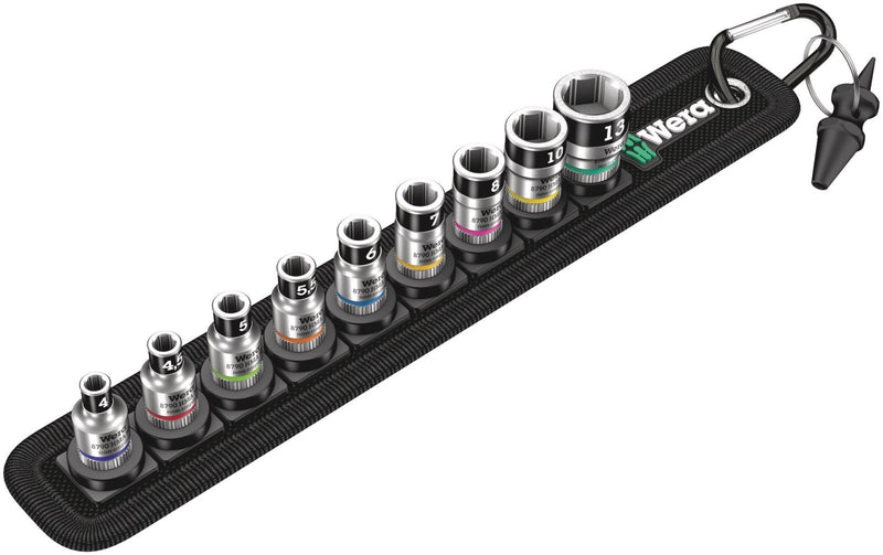 Wera Belt A 1 Zyklop socket set with holding function, 1/4" drive, 10 pieces - Tool Monster