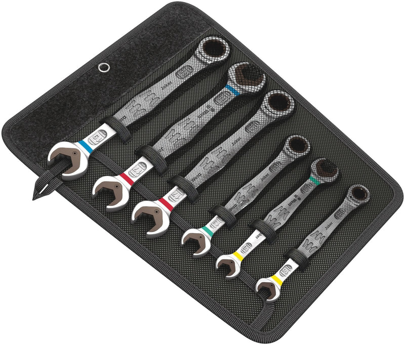 Wera Tools 05020022001 6000/6002 Joker 6 Set 1 Set of ratcheting combination / double open - ended wrenches, 6 pieces - Tool Monster