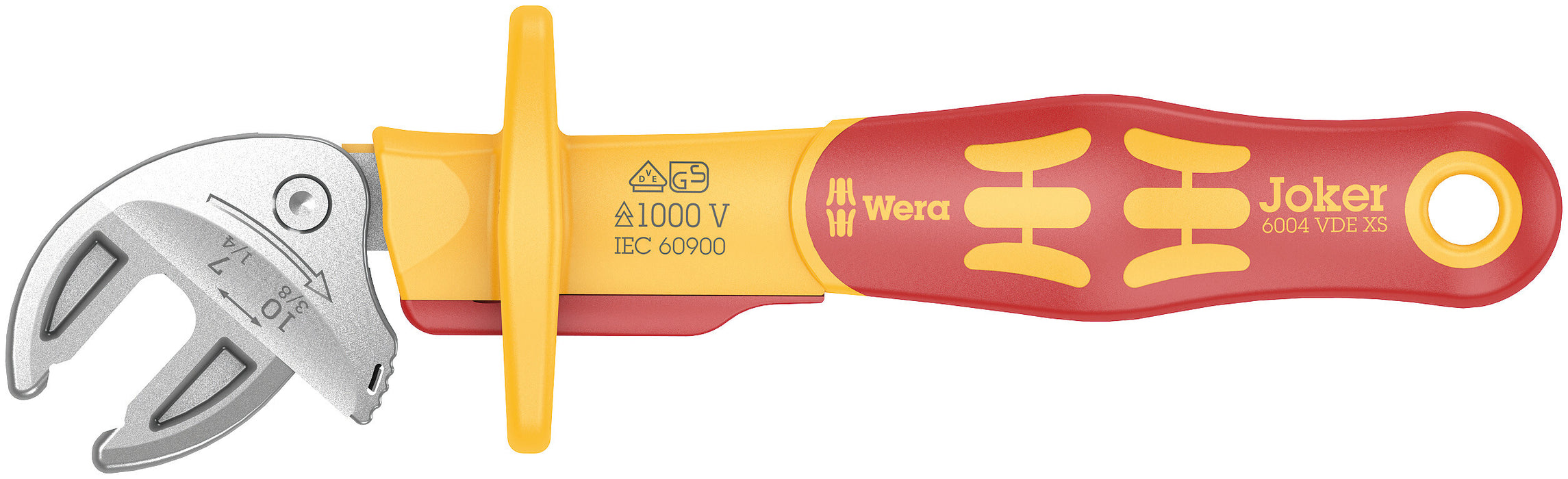 Wera 6004 Joker VDE XS VDE-insulated, self-setting spanner, 7-10 x 1/4-3/8" x 119 mm