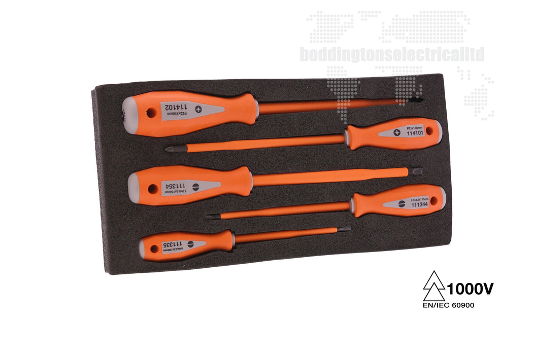 110702 Insulated 5 Piece Screwdriver Set 2 including Slotted and Pozi Tool Monster