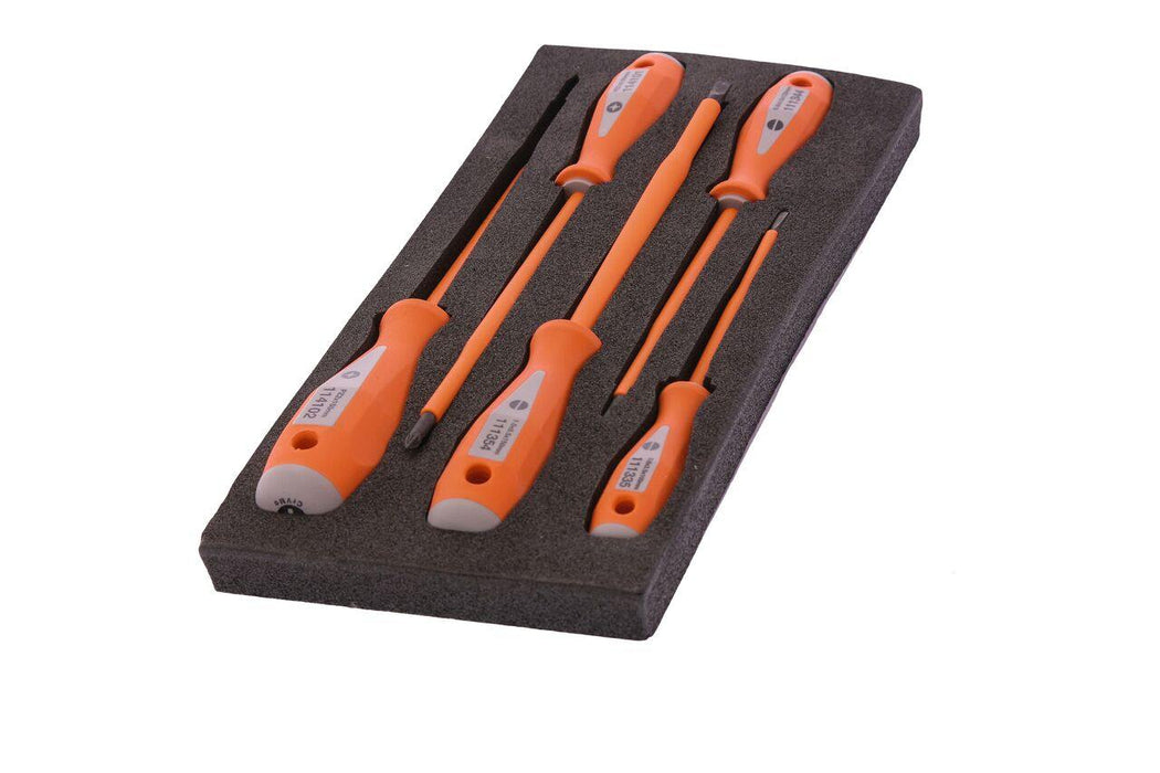 110702 Insulated 5 Piece Screwdriver Set 2 including Slotted and Pozi Tool Monster