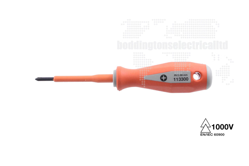 113300 Insulated Phillips Screwdriver, PH0, 60mm Blade Length, 145mm Length Tool Monster