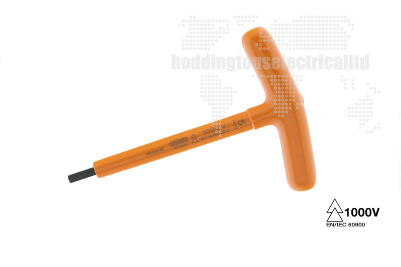 117205 Insulated T Bar Allen Keys, 5mm Size, 150mm Length Tool Monster
