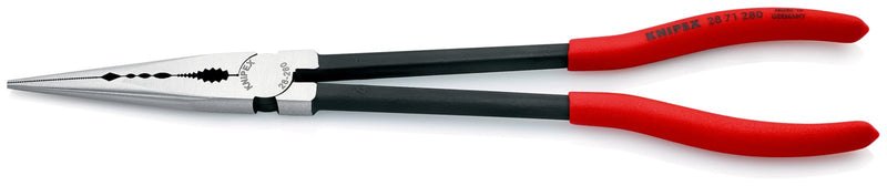 Long Reach Needle Nose Pliers with Transverse Profiles 280mm - 28 71 280 - Tool Monster