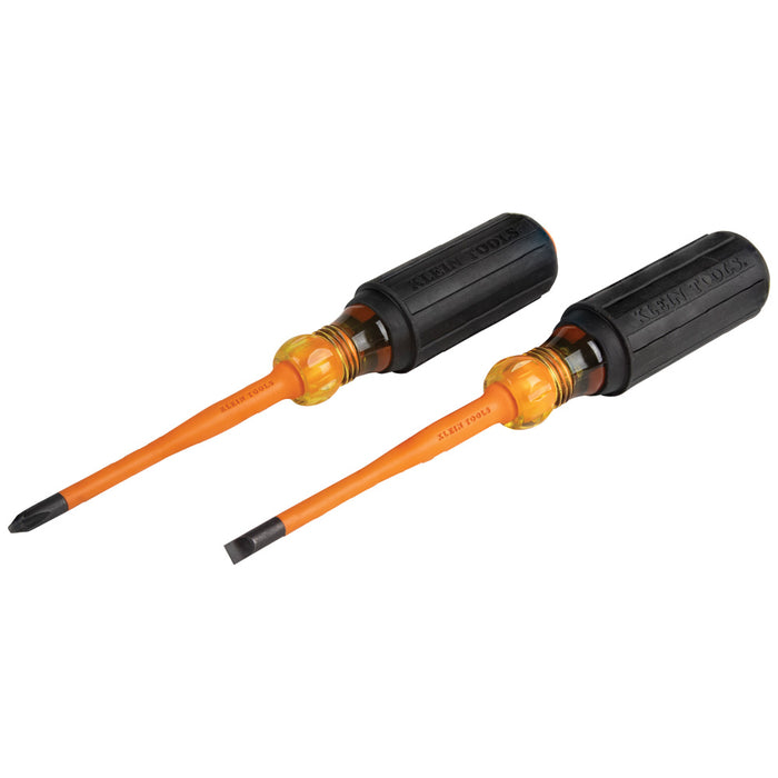 Klein Tools Screwdriver Set, Slim-Tip Insulated Phillips and Cabinet Tips, 2-Piece