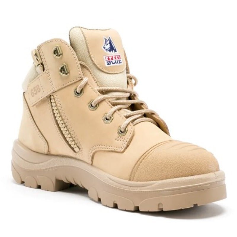 Steel Blue Parkes Zip Scuff Boots Sand
