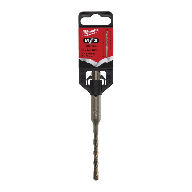 Milwaukee M2 Hammer Drill Bit SDS Plus - Tool Monster