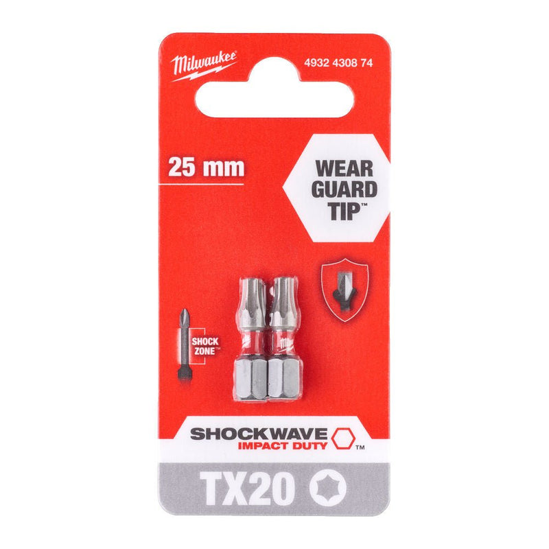 Milwaukee Shockwave Impact Duty™ Screwdriving Bits - 2pc - Tool Monster